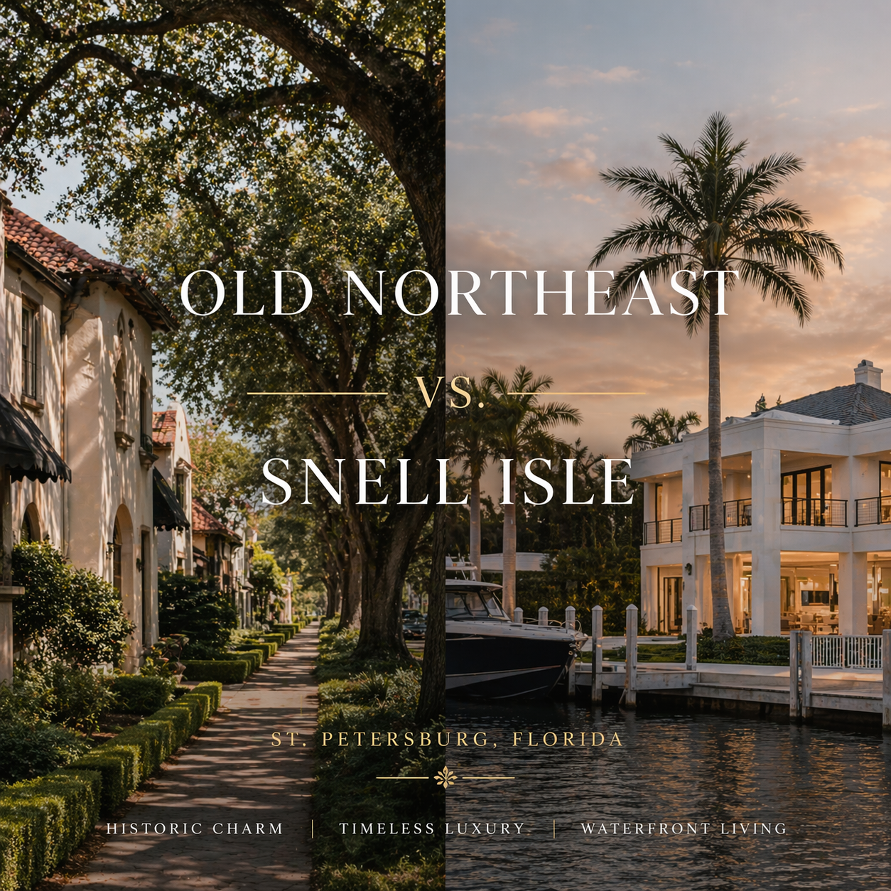 Old Northeast vs Snell Isle neighborhood comparison St Petersburg Florida