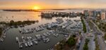 downtown Sarasota at dusk