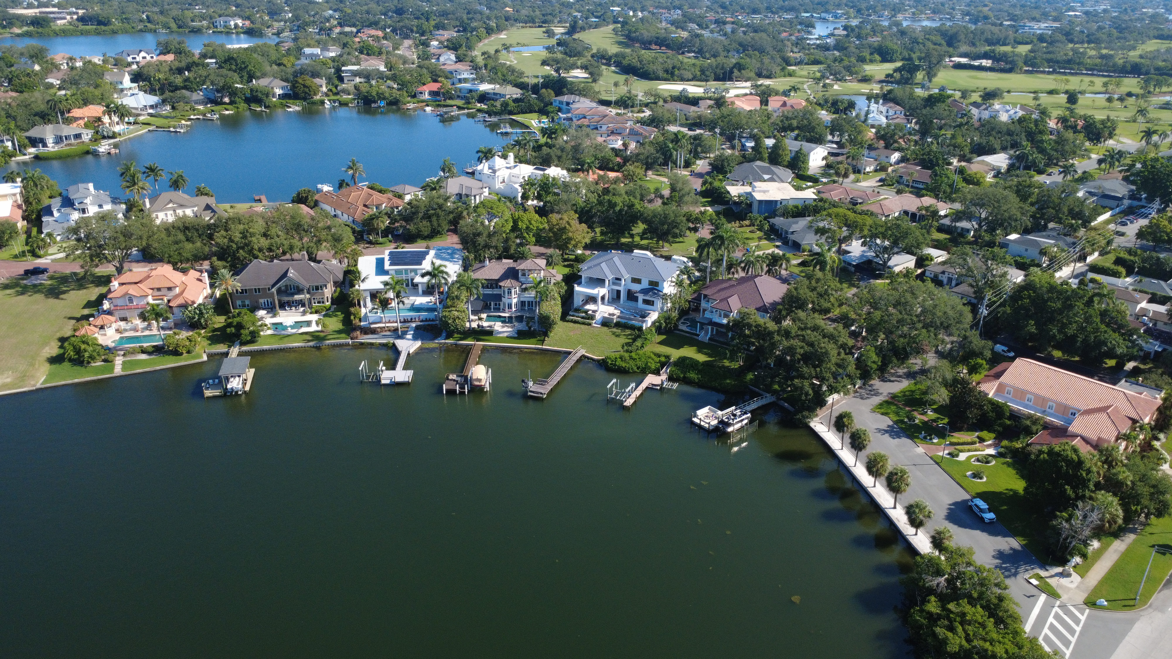 Waterfront home with private dock and boat lift on a St. Petersburg canal